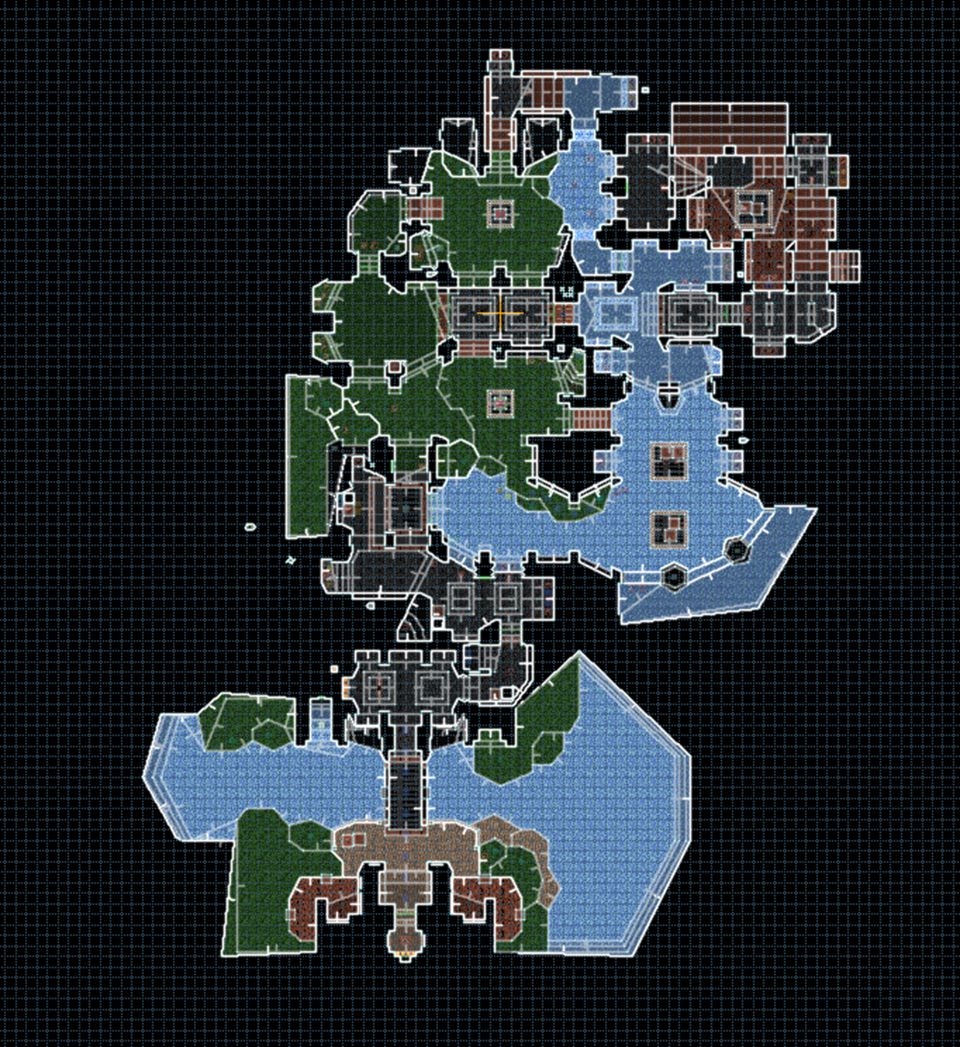 A top-down view of a level map.