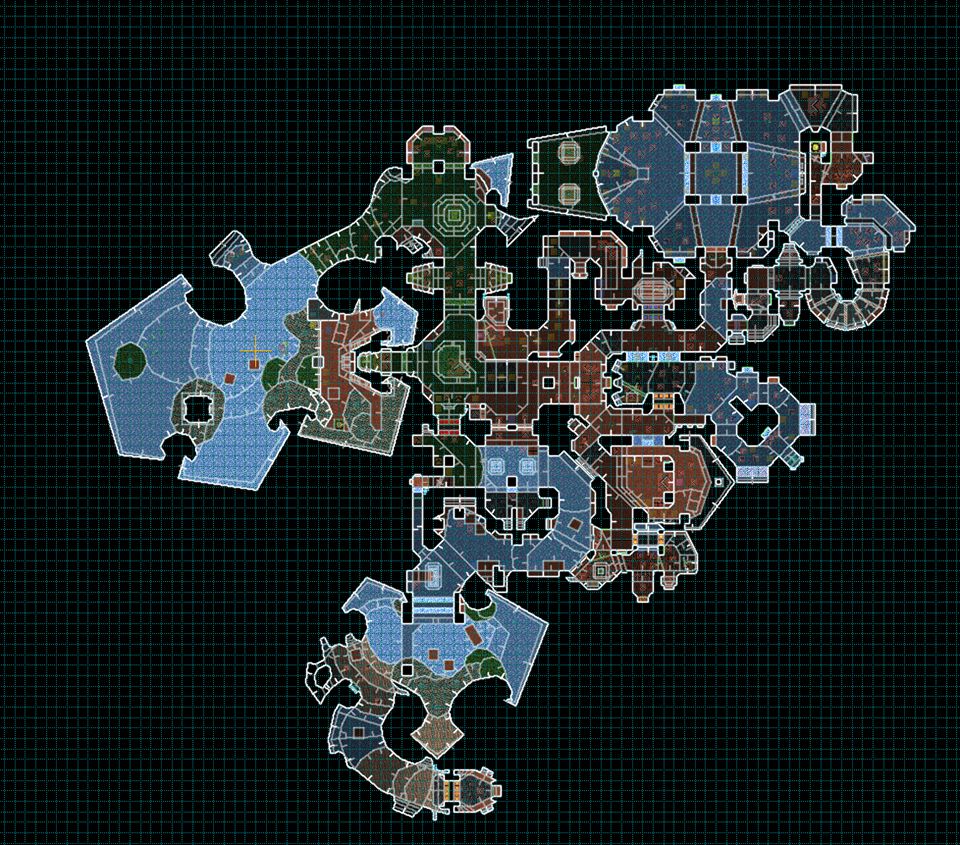 A top-down view of a level map.