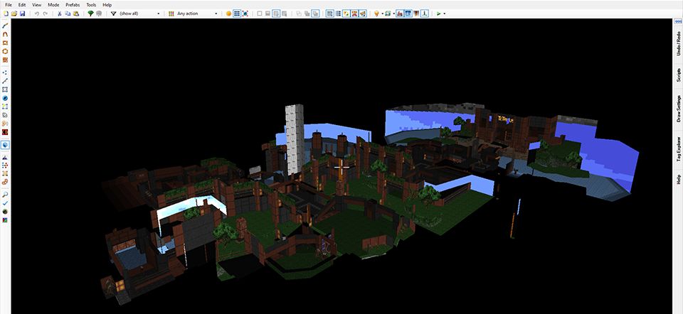 An isomeric of a map from within the editor.