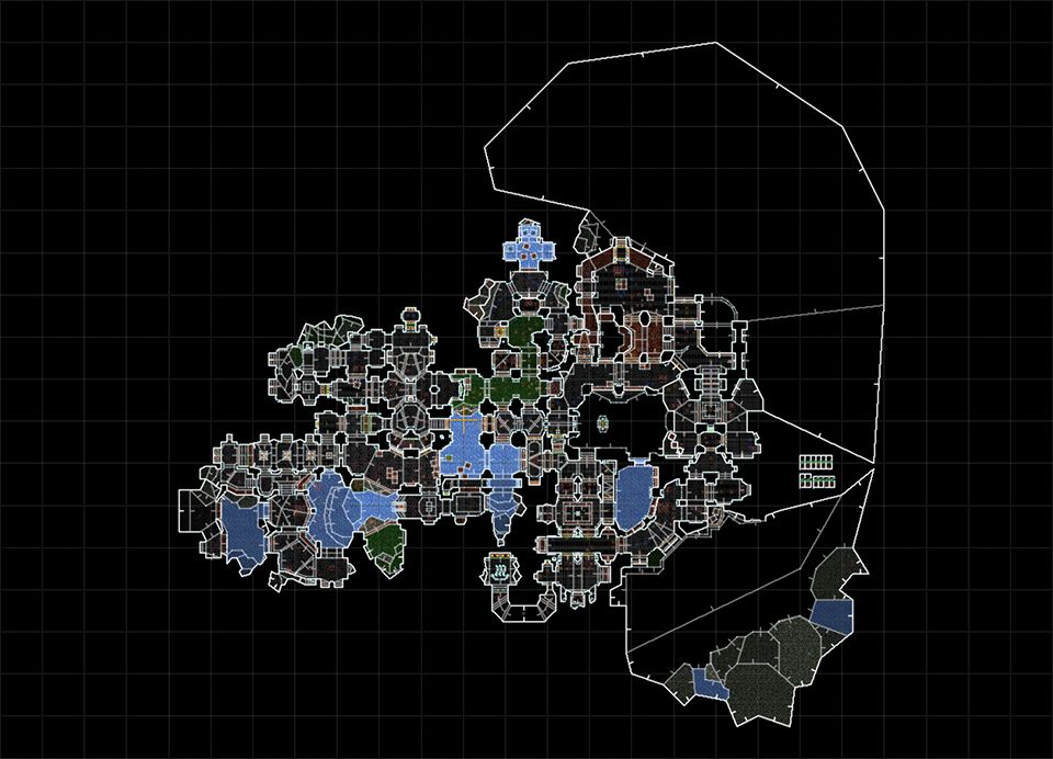 A top-down view of a level map.