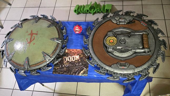 Two 3D-fabricated Shield Saw replicas from creator GameQraft