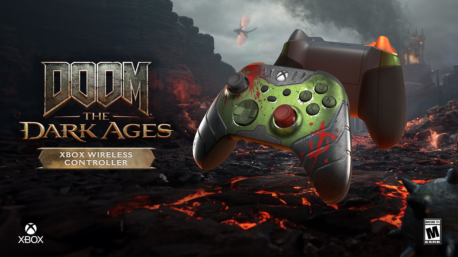The DOOM: The Dark Ages Xbox Wireless Controller adds battle-damaged flair to your controller collection.