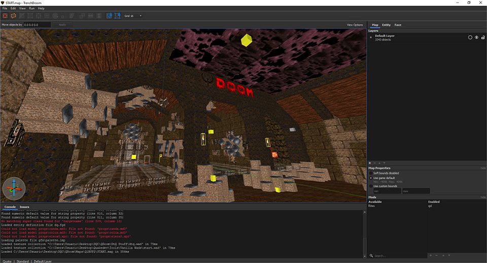 QDOOM editor screen.