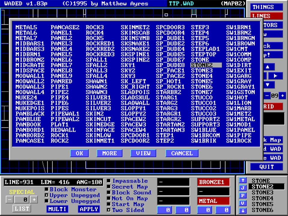 A view inside the editor.